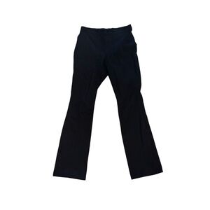 Isaac Mizrahi Live! Black Stretch Straight Leg Flair Trousers Pants Elastic 8